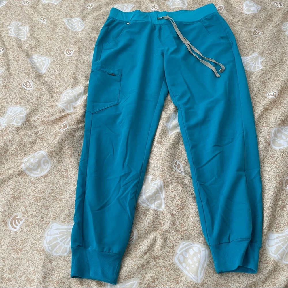 Women’s FIGS Zamora Jogger Scrub Pants Teal 1772 Size Medium (Read Description)
